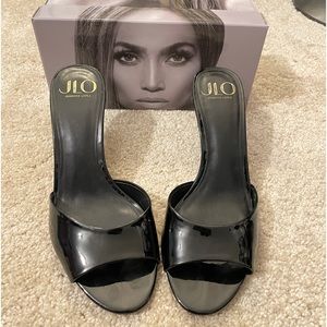 JLo Lukita Black mules